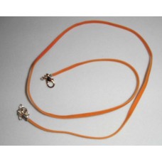 Halsband aus Velours - orange